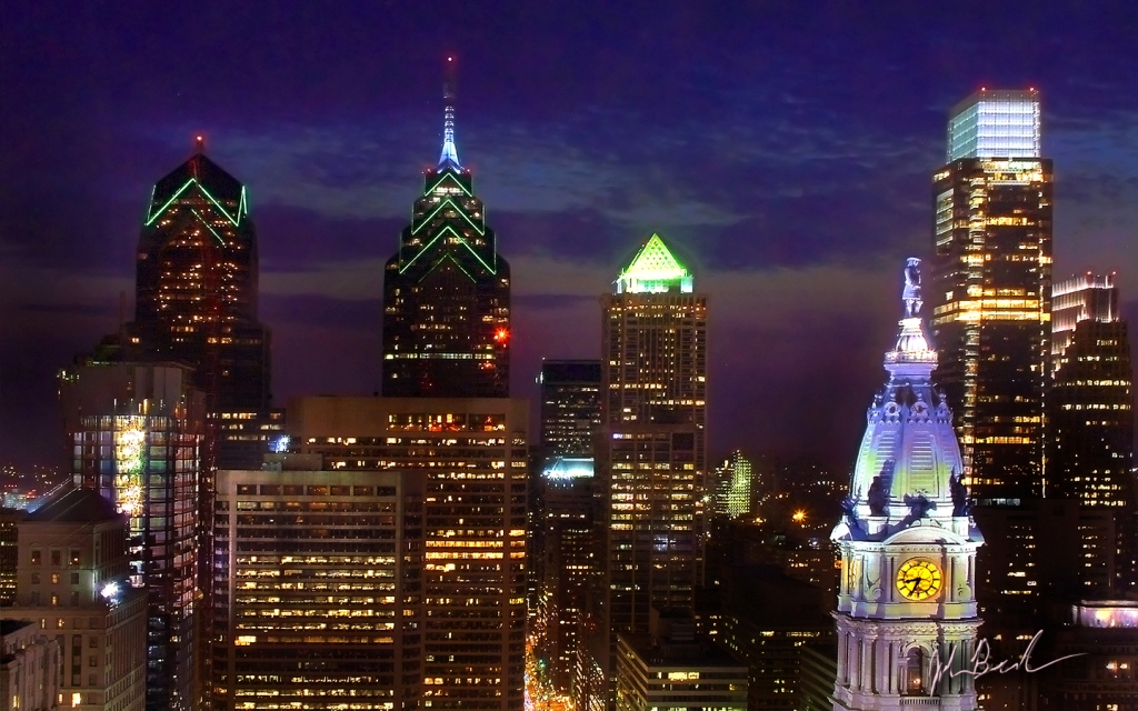 Philly Skyline at night