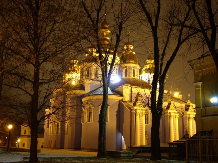 Ukraine at night